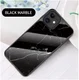 Apple iPhone 12 Mini Hoesje Hybride Back Cover Zwart Marmer afbeelding 2