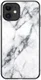 Apple iPhone 12 Mini Hoesje Hybride Back Cover Wit Marmer afbeelding 1