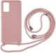 Samsung Galaxy S20 Hoesje Back Cover Flexibel TPU met Koord Roze afbeelding 4