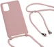 Samsung Galaxy S20 Hoesje Back Cover Flexibel TPU met Koord Roze afbeelding 3