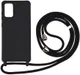 Samsung Galaxy S20 Plus Hoesje Back Cover Flexibel TPU met Koord Zwart afbeelding 4