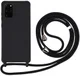 Samsung Galaxy S20 Plus Hoesje Back Cover Flexibel TPU met Koord Zwart afbeelding 1