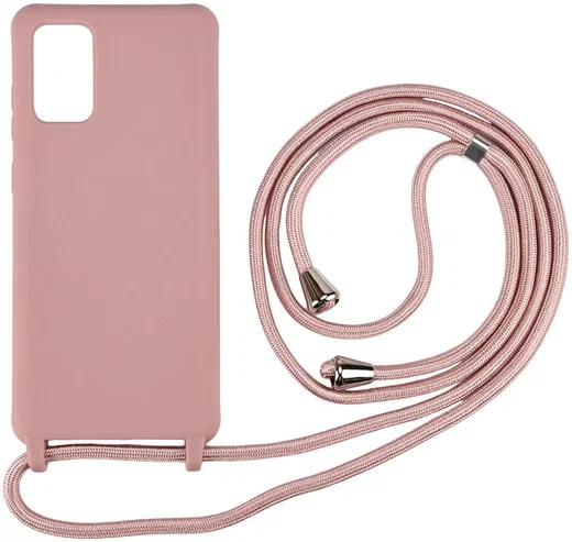 Samsung Galaxy S20 Plus Hoesje Back Cover Flexibel TPU met Koord Roze afbeelding 3