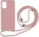 Samsung Galaxy S20 Plus Hoesje Back Cover Flexibel TPU met Koord Roze afbeelding 3