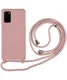 Samsung Galaxy S20 Plus Hoesje Back Cover Flexibel TPU met Koord Roze afbeelding 1