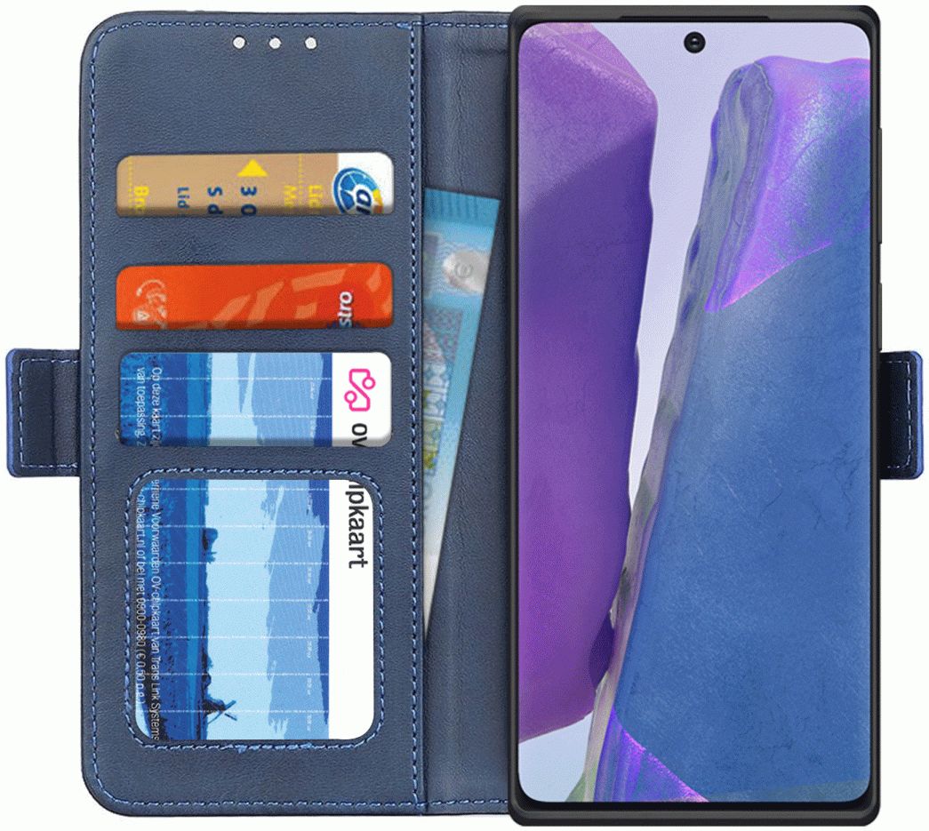 Samsung Galaxy Note 20 Hoesje Portemonnee Blauw afbeelding 1