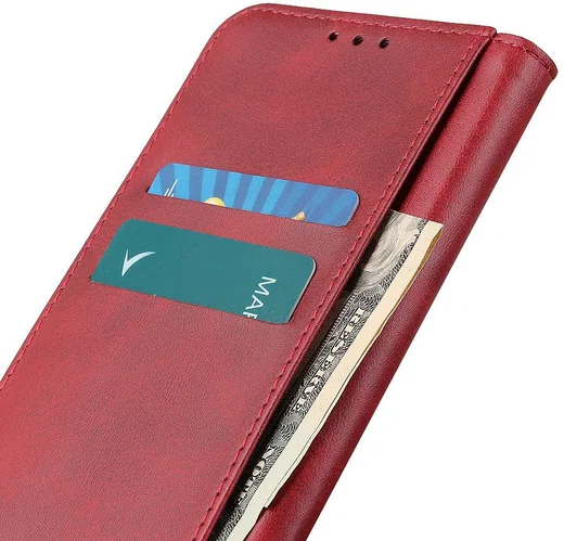 Samsung Galaxy Note 20 Ultra Hoesje Portemonnee Splitleer Rood afbeelding 5