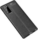 Samsung Galaxy Note 20 Litchi Hoesje TPU Met Leren Textuur Zwart afbeelding 10