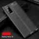 Samsung Galaxy Note 20 Litchi Hoesje TPU Met Leren Textuur Zwart afbeelding 2
