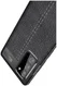Samsung Galaxy Note 20 Litchi Hoesje TPU Met Leren Textuur Zwart afbeelding 4