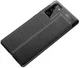 Samsung Galaxy Note 20 Litchi Hoesje TPU Met Leren Textuur Zwart afbeelding 9