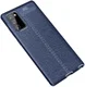 Samsung Galaxy Note 20 Litchi Hoesje TPU Leren Textuur Donker Blauw afbeelding 2