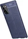 Samsung Galaxy Note 20 Litchi Hoesje TPU Leren Textuur Donker Blauw afbeelding 3