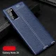 Samsung Galaxy Note 20 Litchi Hoesje TPU Leren Textuur Donker Blauw afbeelding 4