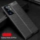 Samsung Galaxy Note 20 Ultra Litchi Hoesje TPU Met Leren Textuur Zwart afbeelding 2