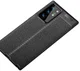 Samsung Galaxy Note 20 Ultra Litchi Hoesje TPU Met Leren Textuur Zwart afbeelding 3