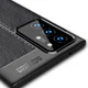 Samsung Galaxy Note 20 Ultra Litchi Hoesje TPU Met Leren Textuur Zwart afbeelding 7