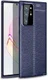 Samsung Galaxy Note 20 Ultra Litchi Hoesje TPU Met Leren Textuur Blauw afbeelding 1