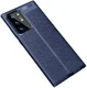 Samsung Galaxy Note 20 Ultra Litchi Hoesje TPU Met Leren Textuur Blauw afbeelding 3