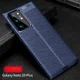 Samsung Galaxy Note 20 Ultra Litchi Hoesje TPU Met Leren Textuur Blauw afbeelding 4