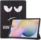 Samsung Galaxy Tab S7 Plus Hoesje Tri-Fold Don't Touch Me Print Zwart afbeelding 1