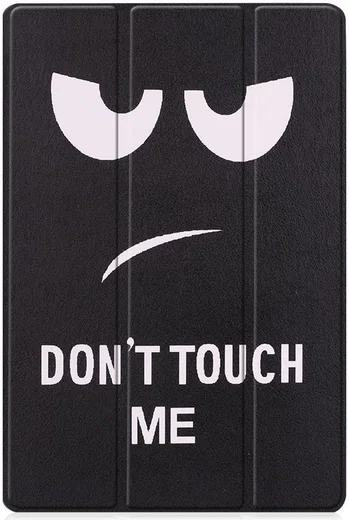 Samsung Galaxy Tab S7 Plus Hoesje Tri-Fold Don't Touch Me Print Zwart afbeelding 9