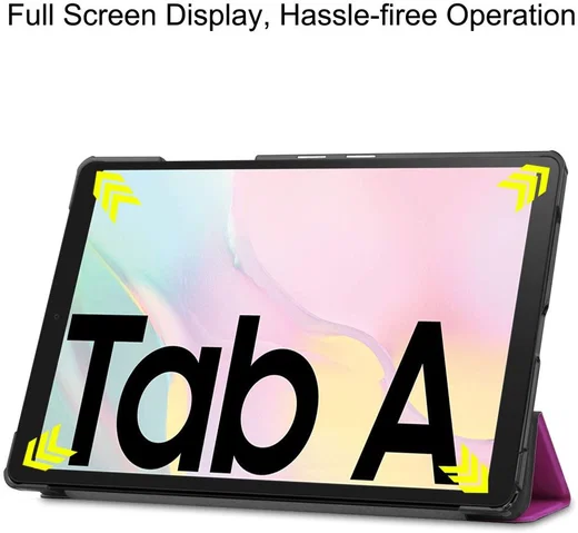 Samsung Galaxy Tab A7 (2020 / 2022) Hoes Tri-fold Book Case Paars afbeelding 4