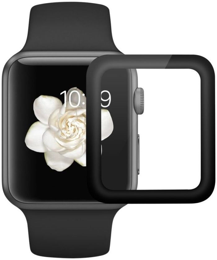 Apple Watch 38MM 2-in-1 Screenprotector 3D Volledig Dekkend Zwart afbeelding 1