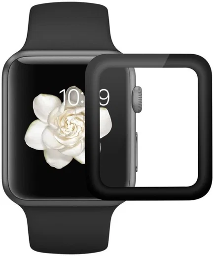 Apple Watch 38MM 2-in-1 Screenprotector 3D Volledig Dekkend Zwart afbeelding 1
