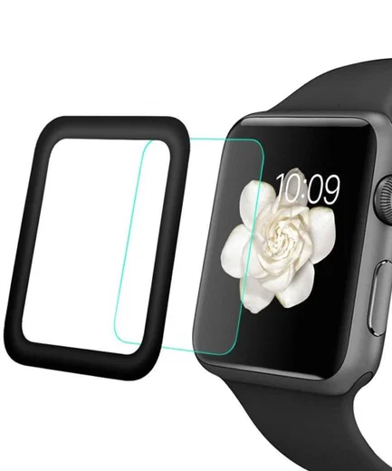 Apple Watch 38MM 2-in-1 Screenprotector 3D Volledig Dekkend Zwart afbeelding 2