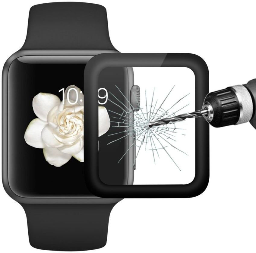 Apple Watch 38MM 2-in-1 Screenprotector 3D Volledig Dekkend Zwart afbeelding 4