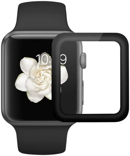 Apple Watch 42MM 2-in-1 Screenprotector 3D Volledig Dekkend Zwart afbeelding 1