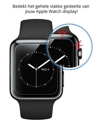 Apple Watch 38MM Screenprotector 9H Tempered Glass Transparant afbeelding 3
