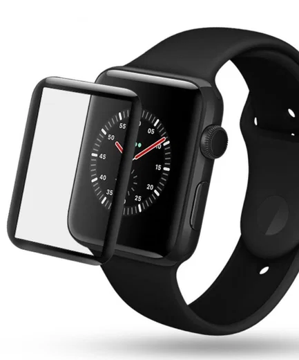 IMAK 3D Curved Apple Watch 42MM Screenprotector Tempered Glass Zwart afbeelding 1
