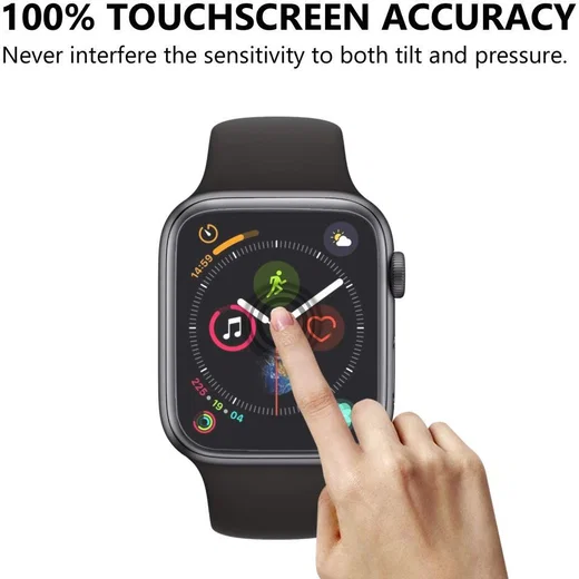 Apple Watch 4/5/6/SE Screenprotector - Full Cover - Tempered Glass - Transparant afbeelding 5