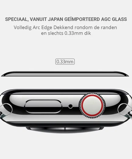 Nillkin 3D AW+ Apple Watch 42MM Screenprotector Tempered Glass Zwart afbeelding 6