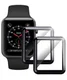 Apple Watch 42MM Screenprotector - 3D - Curved Edges Glass - Zwart (2-Pack) afbeelding 1