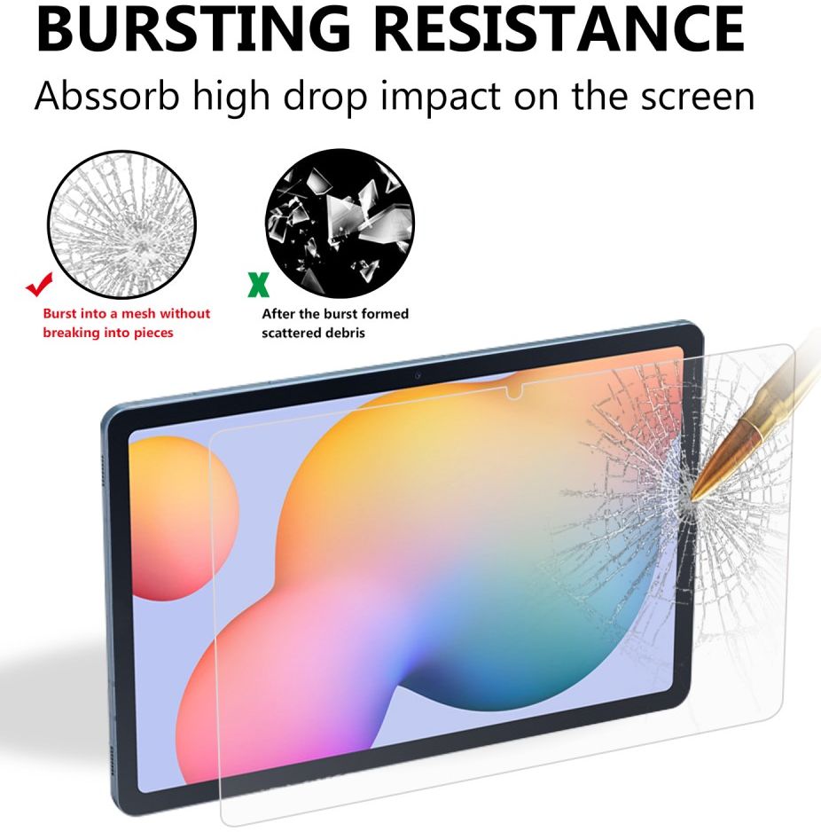 Samsung Galaxy Tab S7 / S8 Tempered Glass Screen Protector Clear afbeelding 3