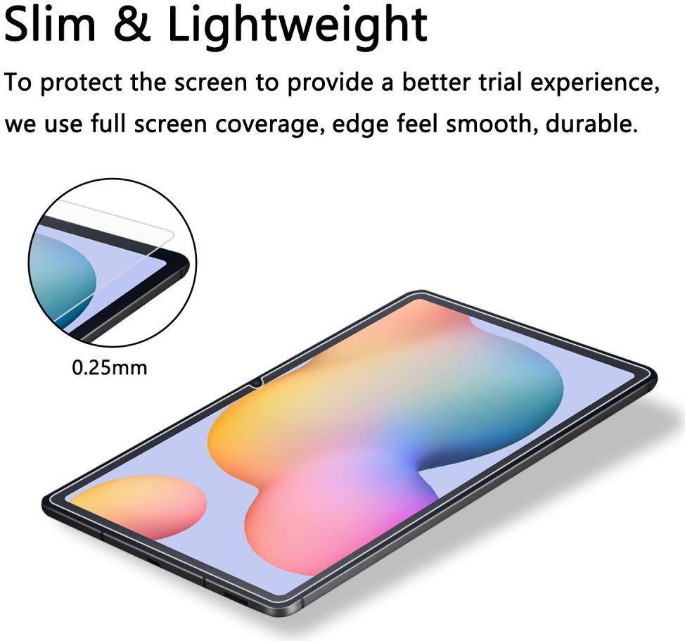 Samsung Galaxy Tab S7 / S8 Tempered Glass Screen Protector Clear afbeelding 4