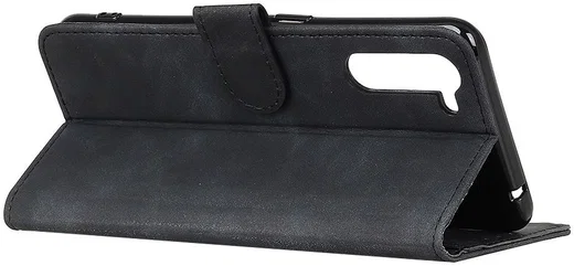 KHAZNEH OnePlus Nord Hoesje Retro Wallet Book Case Zwart afbeelding 7