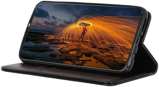 OnePlus Nord Book Case Leather Wallet Case Zwart afbeelding 3