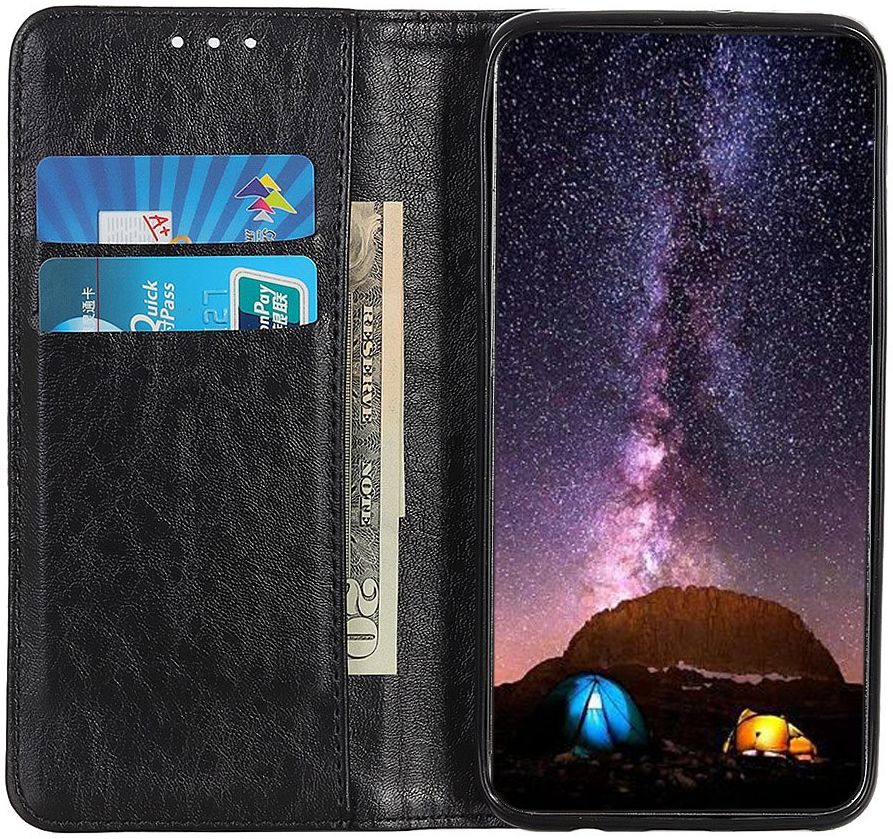 OnePlus Nord Book Case Leather Wallet Case Zwart afbeelding 9