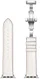 Apple Watch 41MM / 40MM / 38MM Bandje Echt Leer met RVS Vlindersluiting Wit afbeelding 6