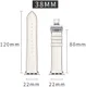 Apple Watch 41MM / 40MM / 38MM Bandje Echt Leer met RVS Vlindersluiting Wit afbeelding 9