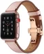 Apple Watch Band - 1-10/SE - 42/41/40/38MM - Echt Leer - Vlindersluiting - Roze afbeelding 2