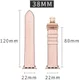 Apple Watch Band - 1-10/SE - 42/41/40/38MM - Echt Leer - Vlindersluiting - Roze afbeelding 9