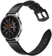 Universeel Smartwatch 22MM Bandje - Cowhide - Echt Leer en Siliconen - Zwart afbeelding 1