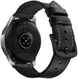 Universeel Smartwatch 22MM Bandje - Cowhide - Echt Leer en Siliconen - Zwart afbeelding 2