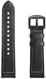 Universeel Smartwatch 22MM Bandje - Cowhide - Echt Leer en Siliconen - Zwart afbeelding 6
