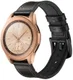 Universeel Smartwatch 20MM Bandje Cowhide Echt Leer en Siliconen Zwart afbeelding 3